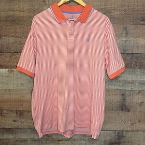 Johnnie-O West Coast Prep Men's Striped Polo size XL - Coral Golf Casual